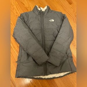 Girls Grey North Face Jacket